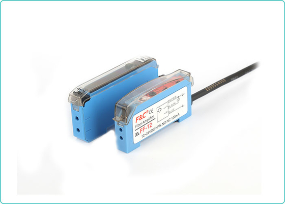 NO NC Adjustable Digital Fiber Optic Sensor 12VDC Smart Fiber Amplifier Sensor