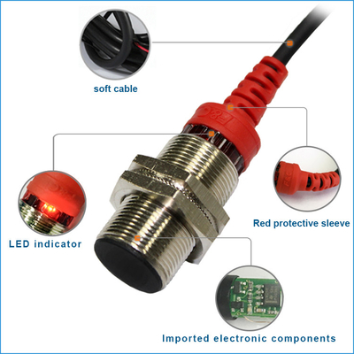 M18 Shielded Inductive Proximity Sensor 12-24VDC 5mm Sensing Inductive Switch