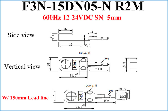 4mm Sensing Inductive Position Sensor 12-24VDC Top Induction Metal Detector
