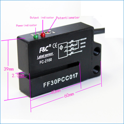 F&amp;C normal sticker label sensor 2mm slot  labeler machine usage