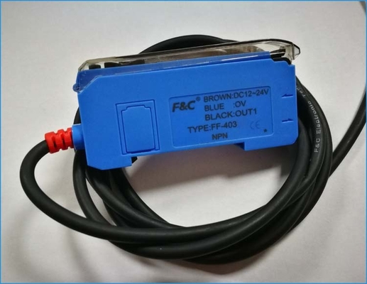 24VDC One Button Setting Fiber Optic Sensors NPN NO NC Fiber Amplifier
