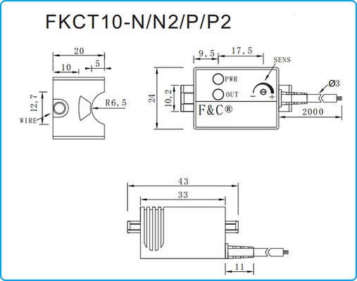 13mm Pipeline Water Level Sensing PNP Capacitive Switch FKCT10-P 12-24V DC