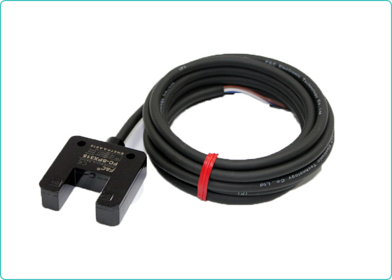 4 Wires 5V-24VDC Slotted Optical Sensor 15mm Thru Beam Photoelectric Switch