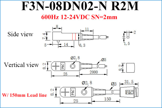 Flat Small Inductive Proximity Sensor Suppliers 2mm NPN 12VDC Top Sensing