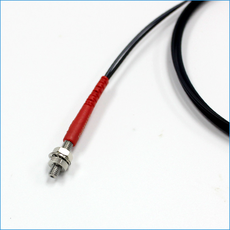 Cuttable M3 R15 Coaxial Optical Fiber Sensor Diffuse Reflective For Small Object Detection